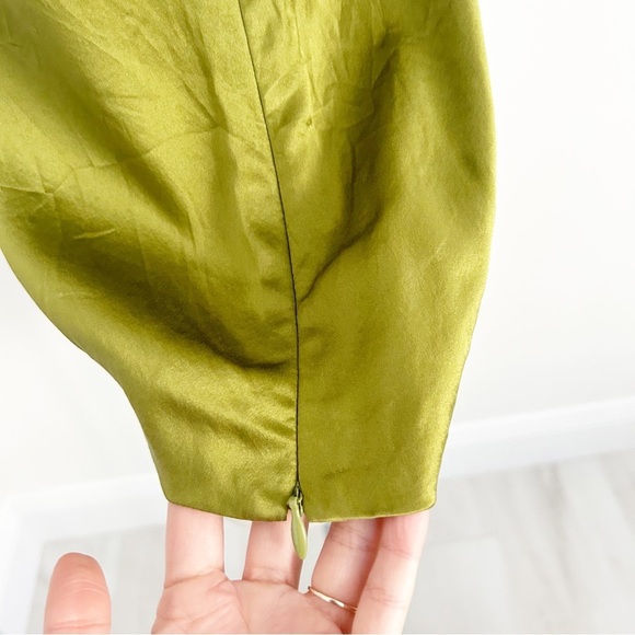 Vintage Silk Y2K Tommy Hilfiger Lace Trim Fairy Core Green Top Size Large (L) - Picture 5 of 8